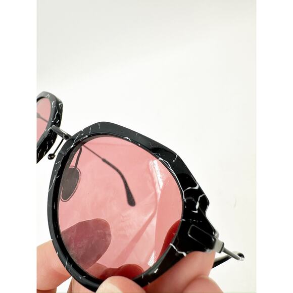 Prada SPR05Y Black Marble Pink Lens‎ Oval 50mm Sunglasses main image 5